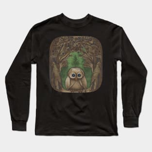 owl in a forrest Long Sleeve T-Shirt